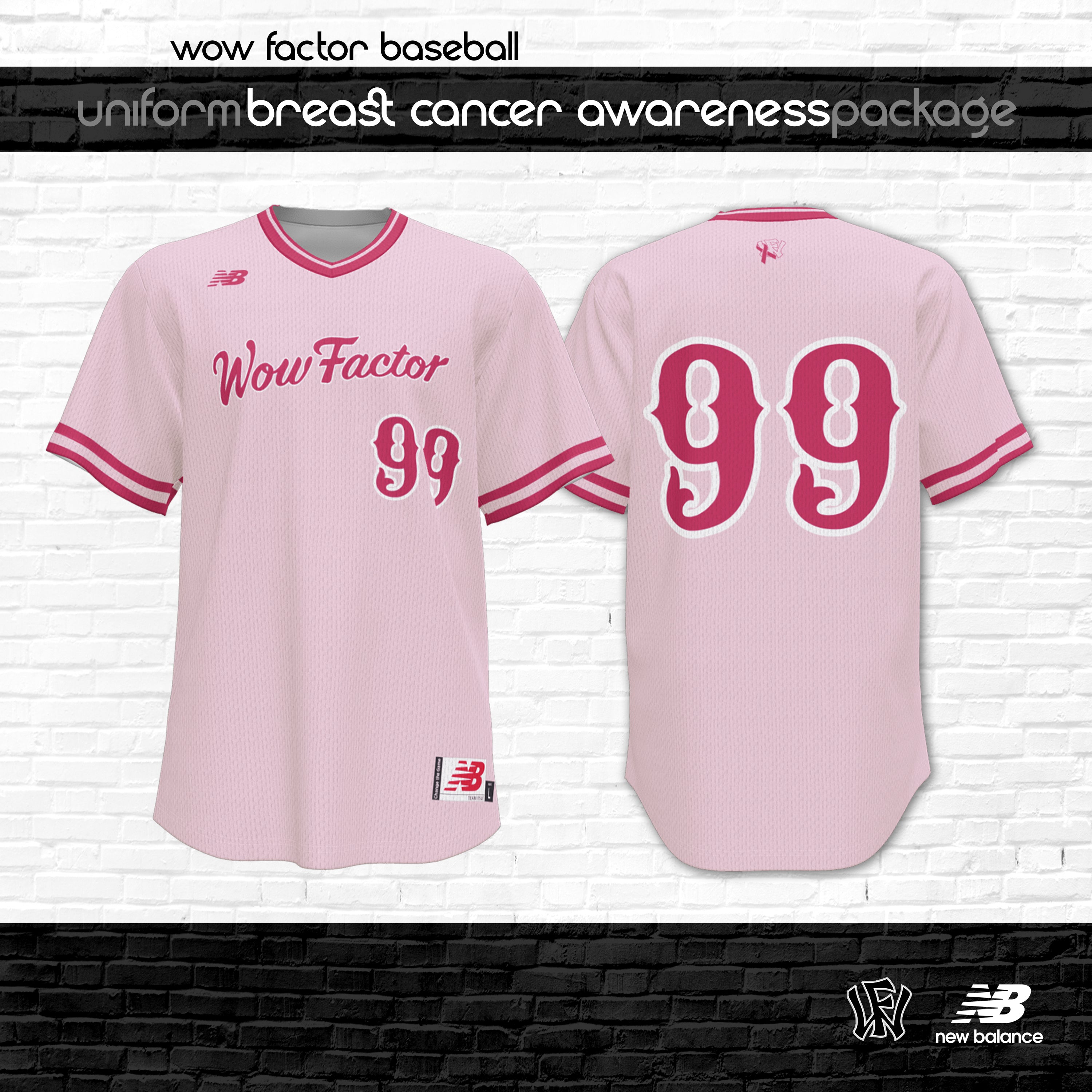Baseball Breast Cancer Fast Track Jersey *Minimum of 10 jerseys to place an order*