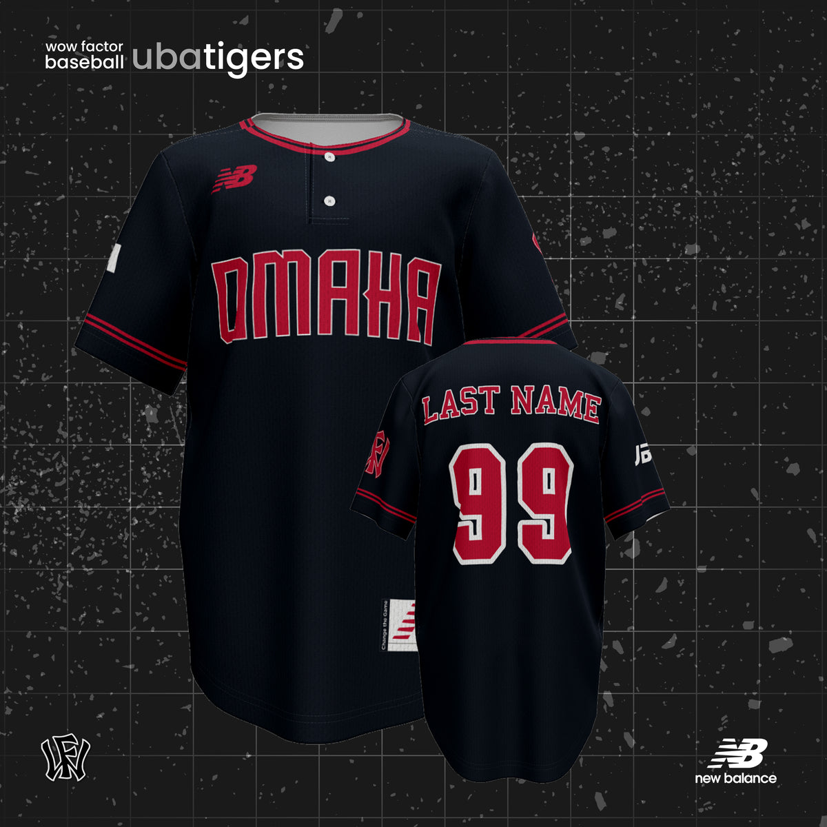 Tigers Black Jersey Red Omaha