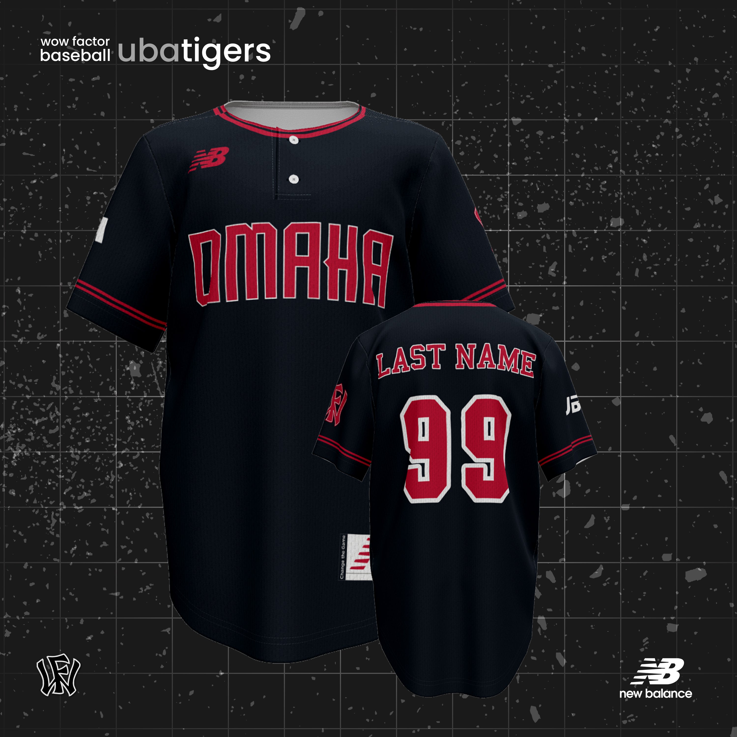 Tigers Black Jersey Red Omaha