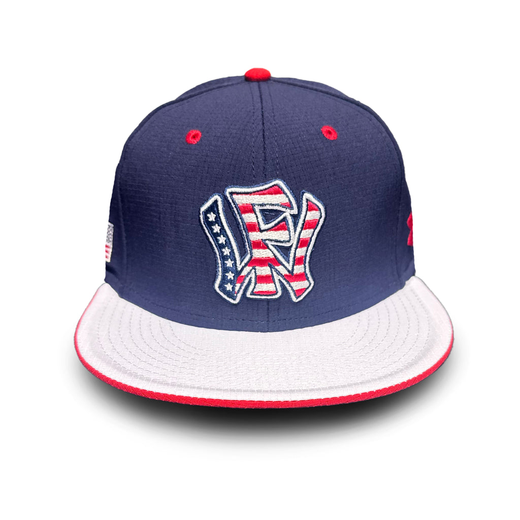 Red White and Blue UA Fitted Hat