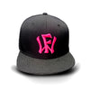 UA Black Hat with Pink Logo