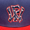 Navy and Red Bill UA Hat