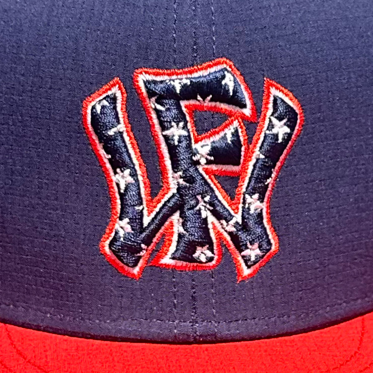 Navy and Red Bill UA Hat