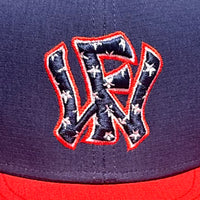 Navy and Red Bill UA Hat